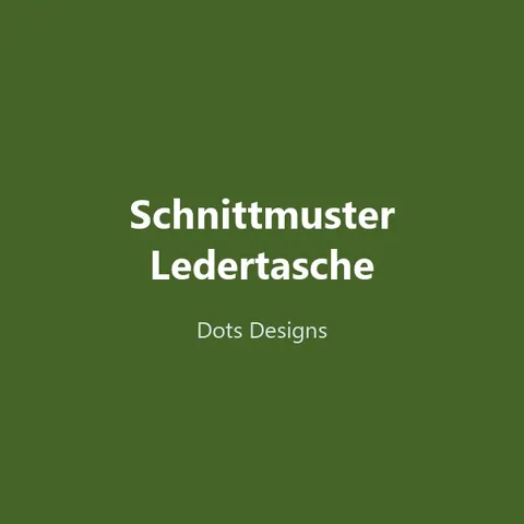 Produktbild Schnittmuster Ledertasche (PDF)