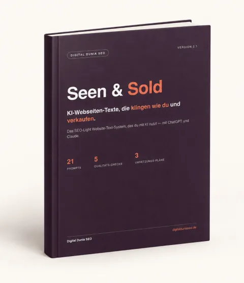 Produktbild Seen and Sold KI-Webseiten-Texte E-Book