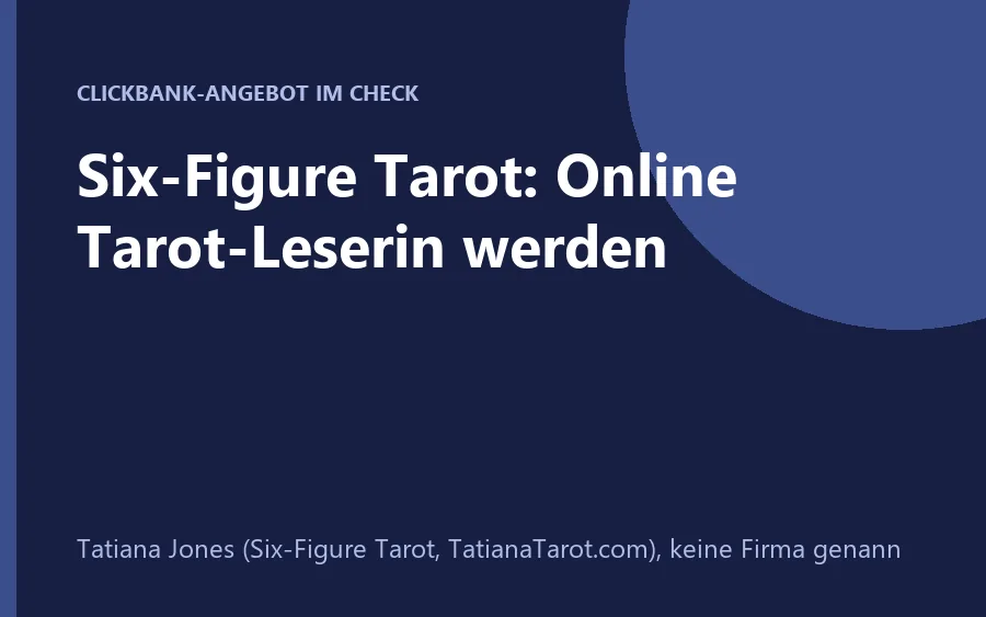 Angebot Onlinekurs Six-Figure Tarot