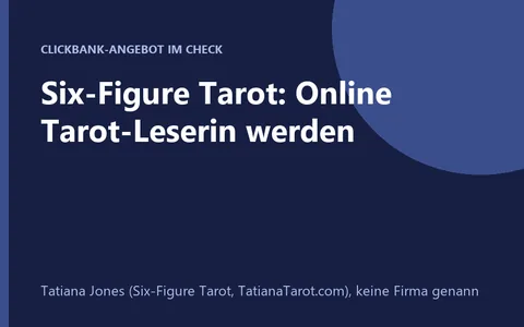 Angebot Onlinekurs Six-Figure Tarot