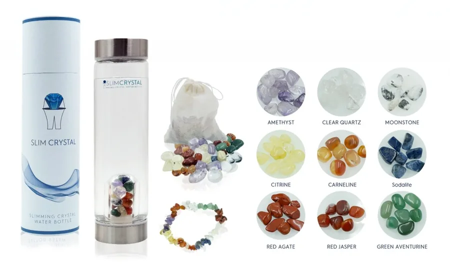 Kristall-Wasserflasche SlimCrystal
