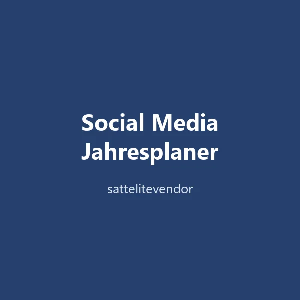 Produktbild Social Media Jahresplaner (365 Ideen)