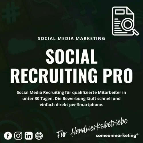 Werbebild von someonmarketing für Social Recruiting Pro