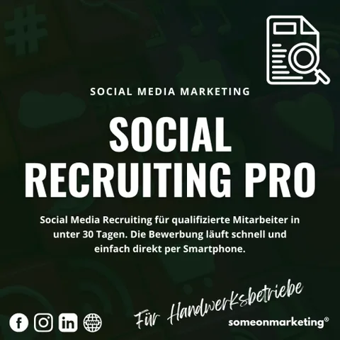 Werbebild von someonmarketing für Social Recruiting Pro