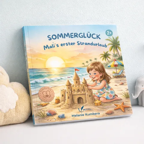 Titel des Kinder-E-Books Sommerglück, Malis erster Strandurlaub