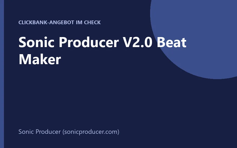 Produktbild Sonic Producer V2.0 Beat Maker