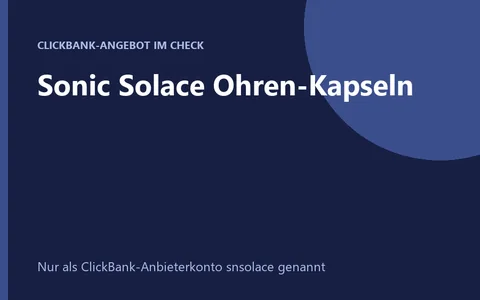 Flasche der Sonic Solace Ohren-Kapseln