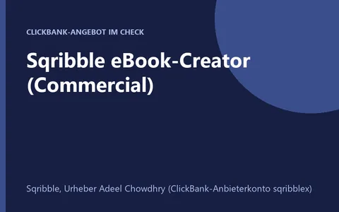 Verkaufsseite des Sqribble eBook-Creators