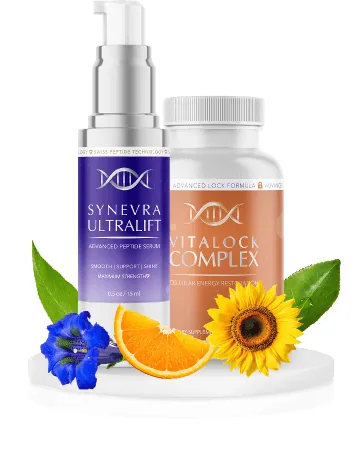 Synevra Lift and Lock Hautpflege-Serum- und Nahrungsergänzungs-Kit