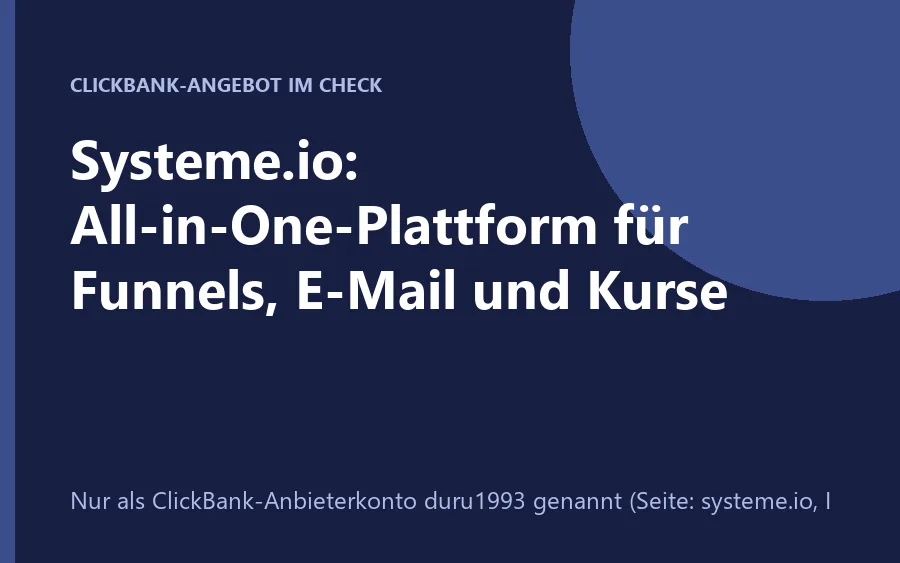 Angebot Systeme.io Komplettplattform