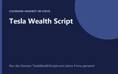 Seitenbild von Tesla Wealth Script