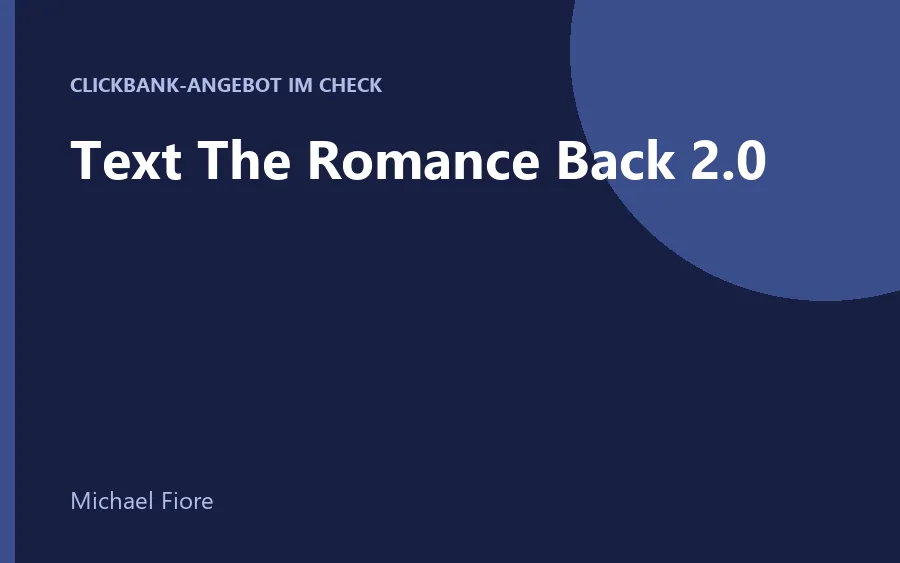 Produktbild Text The Romance Back 2.0