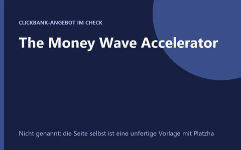 Produktbild The Money Wave Accelerator