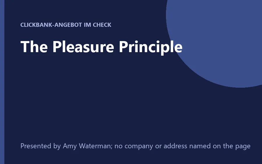 Produktbild The Pleasure Principle