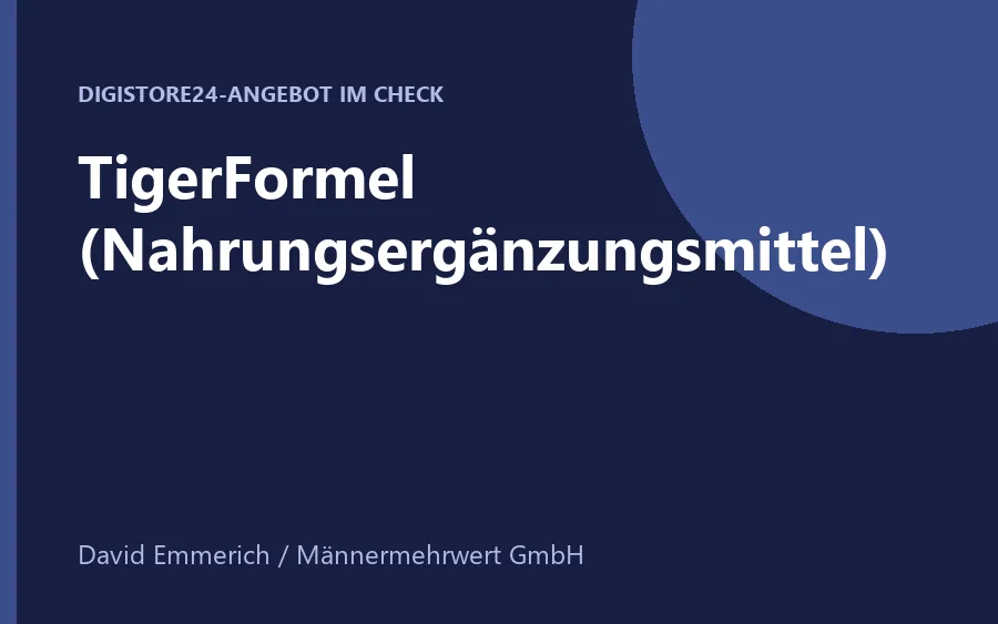 Produktbild TigerFormel Nahrungsergänzungsmittel