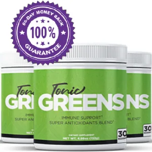 Produktbild TonicGreens Pulverdose und Flaschen