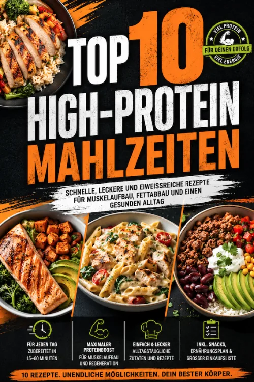 Produktbild Top 10 High-Protein Mahlzeiten, E-Book mit Rezepten