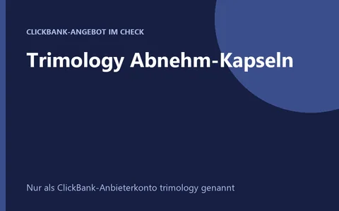 Flaschen der Trimology Abnehm-Kapseln