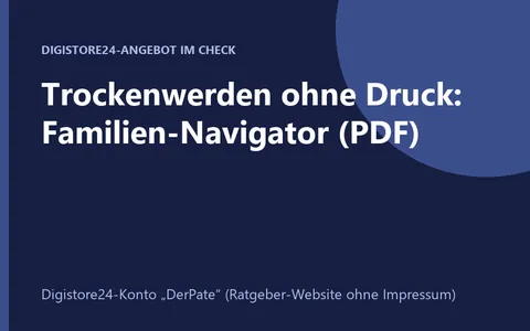 Produktbild Trockenwerden ohne Druck, Familien-Navigator