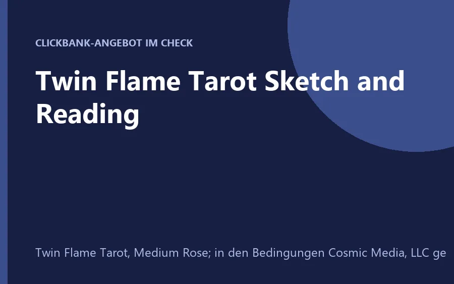 Angebotsseite Twin Flame Tarot Sketch and Reading
