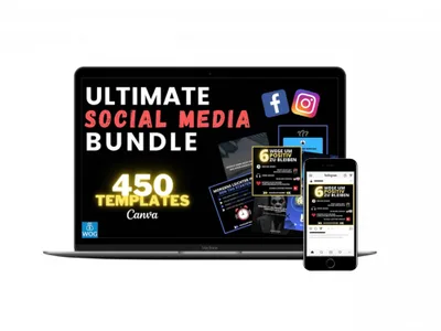 Produktbild Ultimate Social Media Bundle: 450 Social-Media-Vorlagen