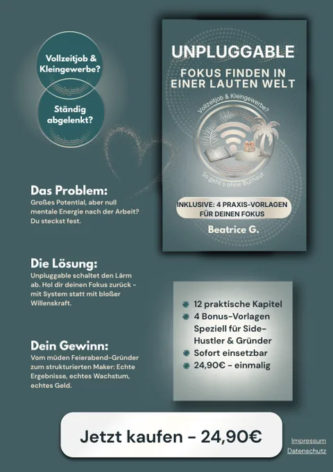 Produktbild UNPLUGGABLE, E-Book zu Fokus und Deep Work