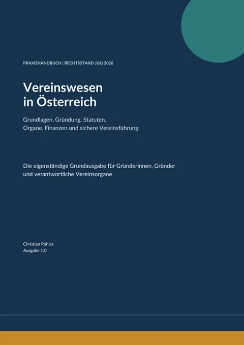 Cover des E-Books Vereinswesen in Österreich Ausgabe 1.0
