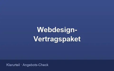 Bestellformular des Vertrags- und AGB-Pakets für Webdesigner