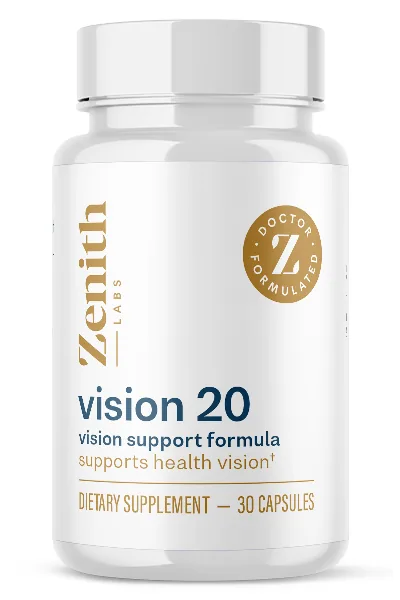 Flasche der Augen-Kapseln Vision 20 von Zenith Labs