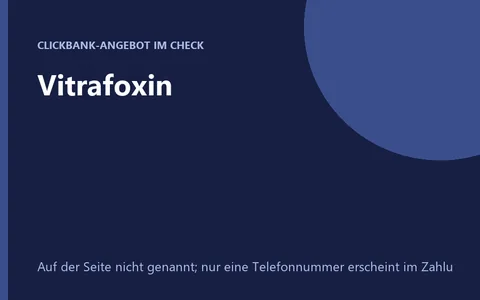 Produktbild Vitrafoxin Nahrungsergänzungsmittel