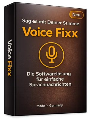 Produktbild der Software VoiceFixx für persönliche Sprachnachrichten