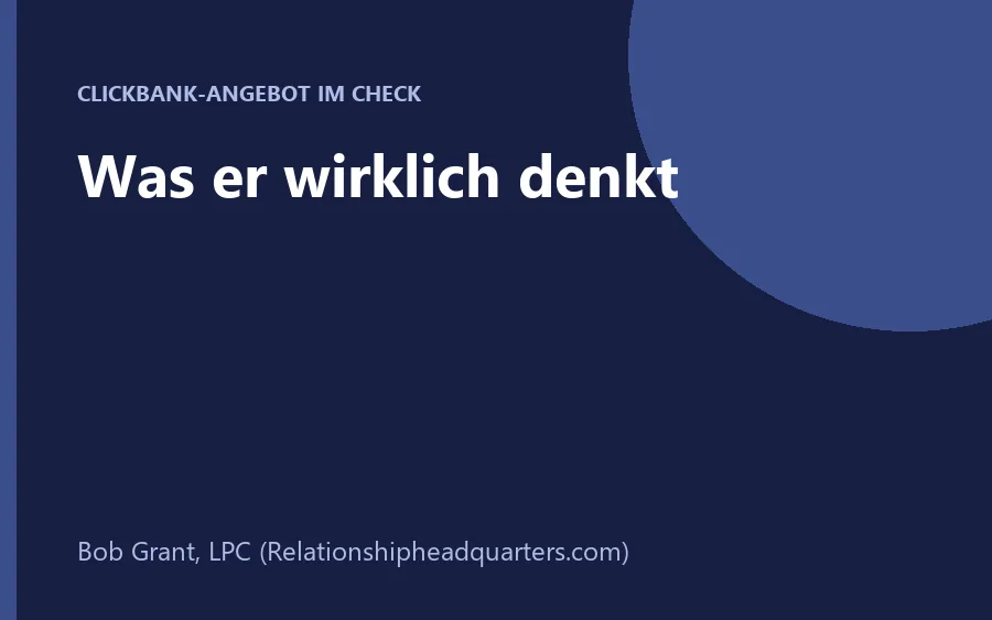 Cover des E-Books Was er wirklich denkt