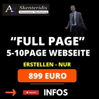 Produktbild Fullpage-Webseite mit 5 bis 10 Seiten erstellen lassen