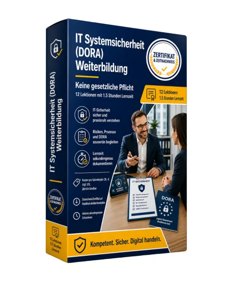 Weiterbildung zur IT-Systemsicherheit DORA in Unternehmen