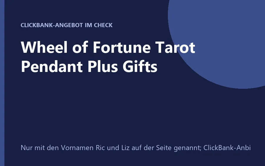 Produktbild Wheel of Fortune Tarot-Anhänger