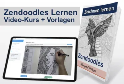 Produktbild Zendoodle Video-Kurs inkl. Vorlagen (DrawTut)
