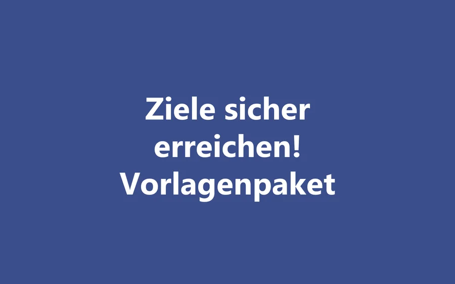 Produktbild Ziele sicher erreichen! Vorlagenpaket