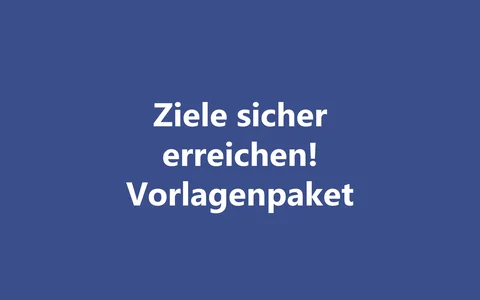 Produktbild Ziele sicher erreichen! Vorlagenpaket