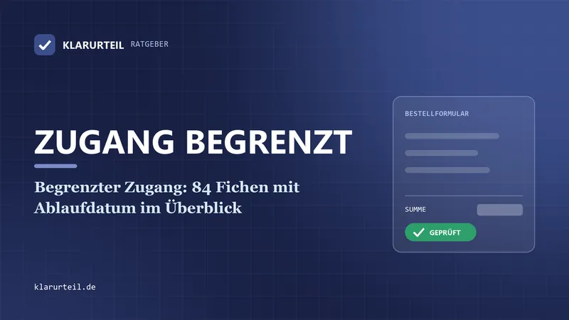 Begrenzter Zugang: 84 Fichen mit Ablaufdatum im Überblick