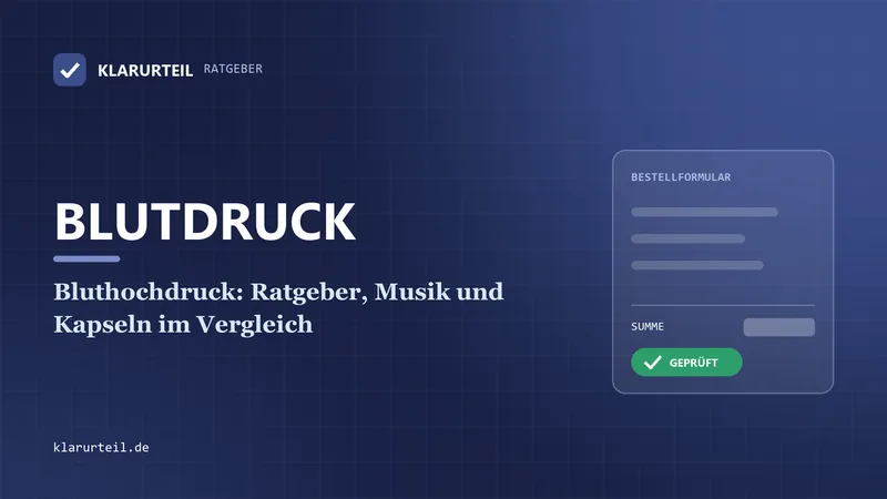 Bluthochdruck: Ratgeber, Musik und Kapseln im Vergleich