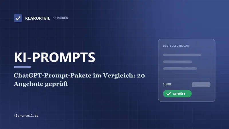 ChatGPT-Prompt-Pakete im Vergleich: 20 Angebote geprüft