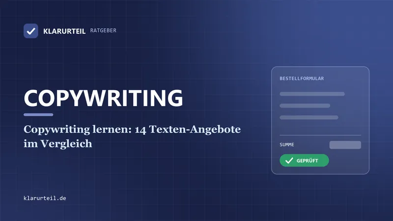 Copywriting lernen: 14 Texten-Angebote im Vergleich