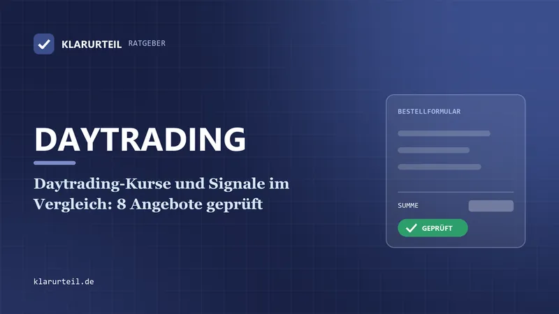 Daytrading-Kurse und Signale im Vergleich: 8 Angebote geprüft