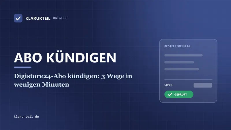 Digistore24-Abo kündigen: 3 Wege in wenigen Minuten