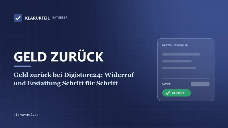Geld zurück bei Digistore24: Widerruf und Erstattung Schritt für Schritt