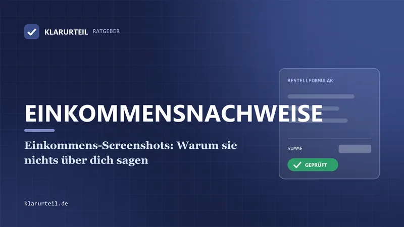 Einkommens-Screenshots: Warum sie nichts über dich sagen
