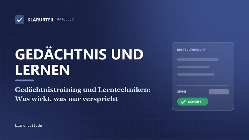 Gedächtnistraining und Lerntechniken: Was wirkt, was nur verspricht
