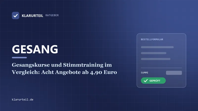 Gesangskurse und Stimmtraining im Vergleich: Acht Angebote ab 4,90 Euro