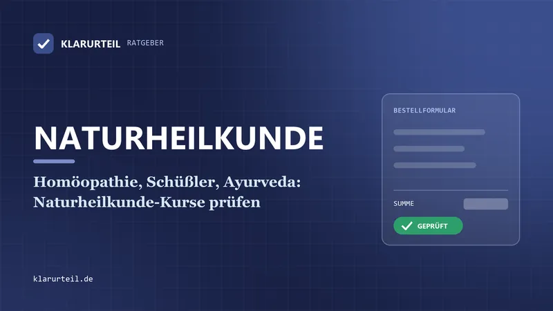 Homöopathie, Schüßler, Ayurveda: Naturheilkunde-Kurse prüfen
