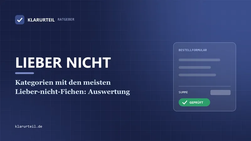 Kategorien mit den meisten Lieber-nicht-Fichen: Auswertung